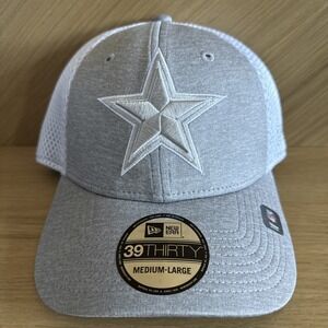 Dallas Cowboys New Era NFL 39THIRTY Hat Cap Men M/L Flex Fit mesh back NWT